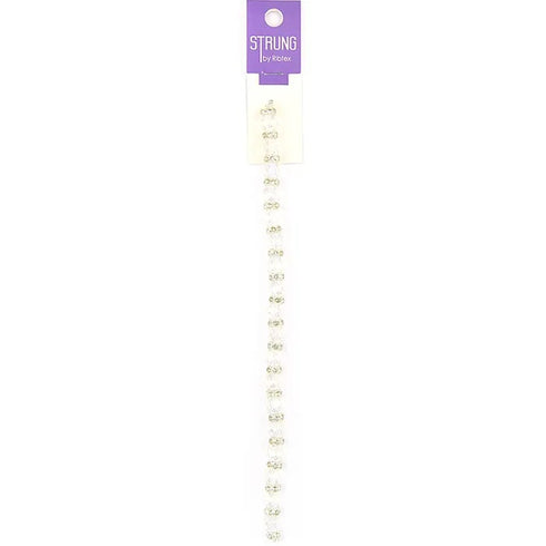 Facet Bead with Diamante Spacer Strung Beads